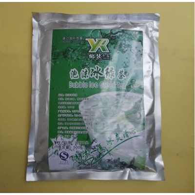 泡沫冰绿茶